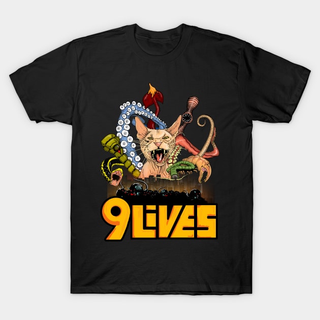 Nine lives T-Shirt by Johanmalm